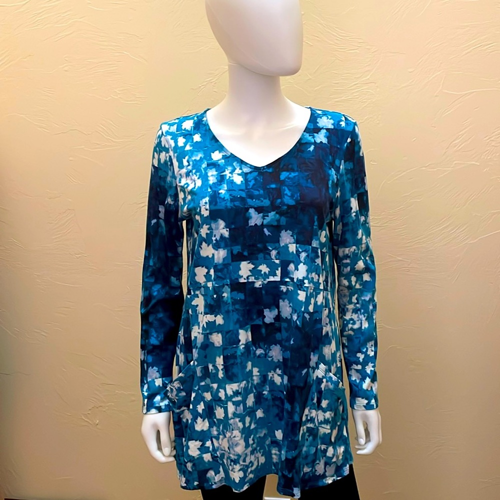 J Jill Blue Pattern Tunic - P1